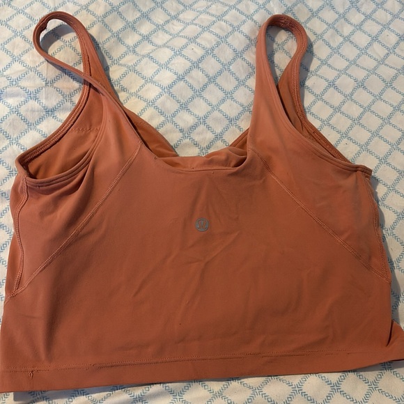 size 12 Lululemon align tank top, peach color, EUC - Picture 2 of 3